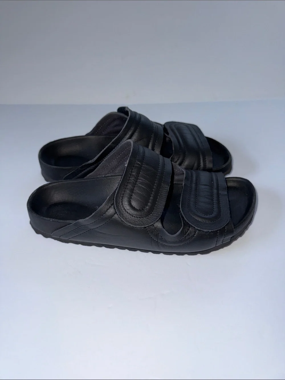 Birkenstock Black Men's Dual-Strap Slide Sandals